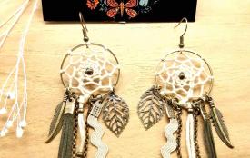 Boucles attrape rêve beige