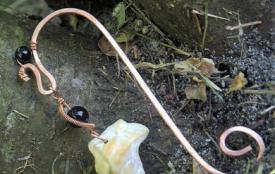 Marque Pages Coquillage et Perles Agate Noire