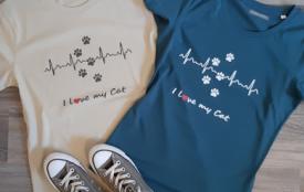 T-Shirts "I Love My Cat" Homme et Femme