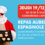 Repas de Noel façon Auberge espagnole des entrepreneurs du Val de l’Eyre – Bassin d’Arcachon le jeudi 19/12 à 12h00